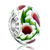 925 Sterling Silver Peridot Green Ball Light Red White Flower Murano Glass Beads Charms Bracelets