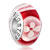925 Sterling Silver Pink With White Flower Murano Glass Beads Charms Bracelets