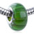 Forest Green Stripe Murano Glass Beads Charms Bracelets