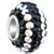 Black And White Crystal Sterling Silver Solid Core Fit All Brands Murano Glass Beads Charms Bracelets
