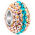 Gorgeous Topaz With White And Blue Crystal Sterling Silver Solid Core Beads Charms Bracelets Fit All Brands