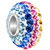 Shining Colorful Crystal Sterling Silver Solid Core Beads Charms Bracelets