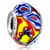 Clourful Blue &  Green Flower Fit All Brands Murano Glass Beads Charms Bracelets