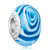 Plae Blue Fantasy Flower Sea Wave Fit All Brands Murano Glass Beads Charms Bracelets