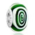 Green Rose Circle Fit All Brands Murano Glass Beads Charms Bracelets