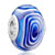 Blue Circle Pattern Gorgeous Murano Glass European Beads