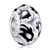 Gorgeous White And Black Flower All Brands Murano Glass Beads Charms Bracelets
