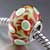 Red With Green Dots Murano Glass Beads Charms Bracelets