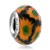 Black With Yellow Flowers And Green Pistil All Brands Murano Glass Beads Charms Bracelets