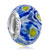 Blue Yellow Flower Fit All Brands Murano Glass Beads Charms Bracelets