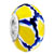 Deep Blue With Yellow Murano Glass Beads Charms Bracelets