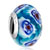 Fantasy Blue Flowers Fit All Brands Murano Glass Beads Charms Bracelets
