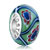 Pale Green Flower Bluetripe 925  Sterling Silver Solid Cores Fits Murano Glass Beads Charms Bracelets Fit All Brands
