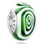 Deep Green Circle Gorgeous 925  Sterling Silver Solid Cores Fits Murano Glass Beads Charms Bracelets Fit All Brands
