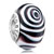 Black Circle Style Gorgeous Slim Millefiori Sterling Silver Solid Core Murano Glass Pandora Beads
