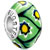 Pale Green White Blue Flower Yellow Pistil 925  Sterling Silver Solid Core Jewelrys Fits Murano Glass Beads Charms Bracelets Fi