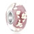 Light Pink With White Snowflake All Brands Murano Glass Beads Charms Bracelets
