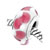 White With Pale Violet Red Spots And Protuberant Dot All Brands Murano Glass Beads Charms Bracelets