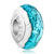 Water Blue White Stripes Euro Fit All Brands Murano Glass Beads Charms Bracelets