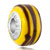 Brown Stripe Yellow Wheel Spacer All Brand Murano Glass Beads Charms Bracelets