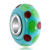 Turquoise With Light Green And Brown Dots All Brands Murano Glass Beads Charms Bracelets