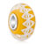 Yellow With White Spiral 925 Sterling Silver Murano Glass Loose Beads
