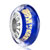 Golden Foil Sapphire 925 Sterling Silver Murano Glass Beads Charms Bracelets