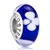 White Clover Sapphire 925 Sterling Silver Murano Glass Beads Charms Bracelets