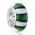 White Green And Black Zebra 925 Sterling Silver Murano Glass Beads Charms Bracelets