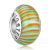 Orange Green And White Zebra 925 Sterling Silver Murano Glass Beads Charms Bracelets