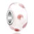 Translucent Clear Pink Dots Fit All Brands Murano Glass Beads Charms Bracelets
