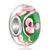 Pink Flower Green For The Bottom Murano Glass Beads Charms Bracelets