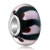 White With Black Stripes Murano Glass Beads Charms Bracelets