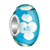Fresh Blue With White Flower Murano Glass Beads Charms Bracelets