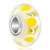 Yellow Petal Murano Glass Beads Charms Bracelets