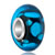 Blue Dots Against Black Fit All Brands Murano Glass Beads Charms Bracelets