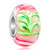 Pink With Green And Milky Flower Murano Glass Beads Charms Bracelets