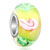 Yellow With Pink And Green Flower Combined Murano Glass Beads Charms Bracelets
