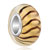 Yellow With Orange Stripe Murano Glass Beads Charms Bracelets