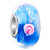 Blue With Rose And White Crisscross All Brands Murano Glass Beads Charms Bracelets