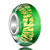 Glitter Green Gloden Stripes Beadss Fit All Brands Murano Glass Beads Charms Bracelets