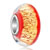 Red With Golden Stripes Murano Glass Beads Charms Bracelets