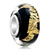 Black With Golden Stripes Murano Glass Beads Charms Bracelets