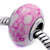 Pink And White Spots Turquoise Murano Glass European Beads GB_YWQX50