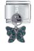 May Emerald Color Butterfly Italian Charm