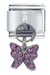 July Ruby Color Butterfly Italian Charm