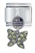 August Peridot Color Butterfly Italian Charm