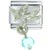 March Aquamarine Color Baby Angel Italian Charm