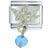 September Sapphire Color Baby Angel Italian Charm