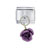 Rose Purple Italian Charm
